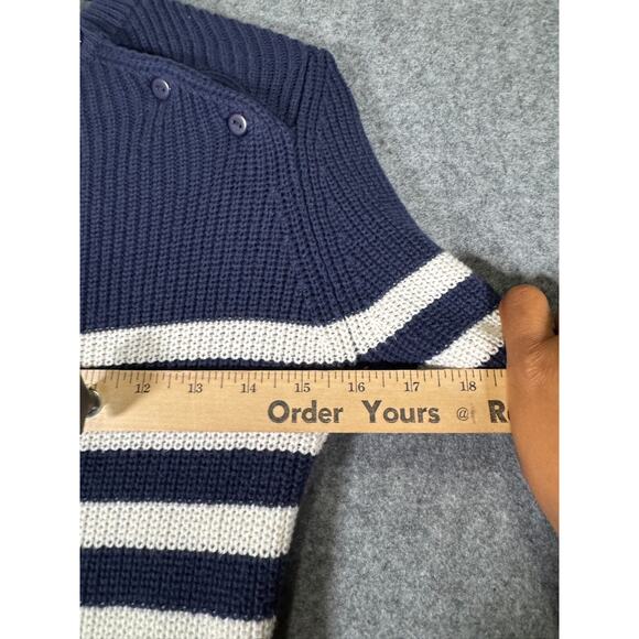 Lovers + Friends Dress Women Small Blue Striped Knitted Coastline Nautical Prepp - Picture 4 of 7